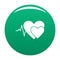 Cardiology icon vector green