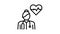 cardiology medical specialist line icon animation