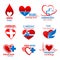 Cardiology medicine and cardiac surgery symbol