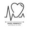 Cardiology pixel perfect linear icon