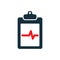 Cardiology wave monitor report blank icon