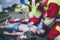 Cardiopulmonary resuscitation on road