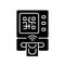 Cardless atm black glyph icon