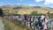 CARDRONA-NEW ZEALAND, JANUARY 2017: More than 7000 thousands bras at Cardrona bra fence, a touristic attraction also named