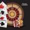 Cards chips roulette casino icon