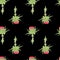 Carduus watercolor flower seamless pattern