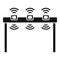 Care arch sensor icon simple vector. Safe driver