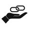 Care backlink icon, simple style