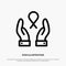 Care, Breast Cancer, Ribbon, Woman Vector Line Icon