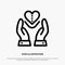 Care, Compassion, Feelings, Heart, Love Line Icon Vector