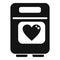 Care defibrillator icon simple vector. Health care device
