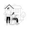Care of the disabled abstract concept vector illustration.