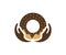 Care Donuts logo design vector template, Bakery logo concept, Creative icon symbol