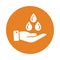 Care, ecology, water vector icon