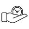 Care late work icon outline vector. Home rest