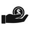 Care money credit icon, simple style