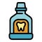 Care tooth mouthwash icon color outline vector