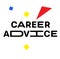 CAREER ADVICE stamp on white