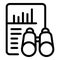 Career analysis icon, outline style