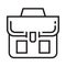 Career bag icon is in line and pixel perfect style. Isolated object on a white background