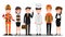 Career character in Labor Day concept. A group of people of diff