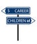 Career children roadsign