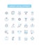 Career development vector line icons set. Career, Development, Advancing, Training, Progression, Promotion, Growth