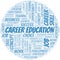 Career Education typography vector word cloud.