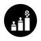 Career, employee, growth icon. Black vector graphics