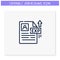 Career experience line icon. Editable illustration