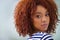 Career focus. Closeup portrait of a confident young African American businesswoman.