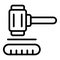 Career gavel icon outline vector. Business courage