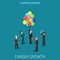 Career growth job change headhunting flat isometric vector 3d