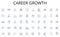 Career growth line icons collection. Portfolio, Stocks, Bonds, Funds, Asset, Equity, Capital vector and linear