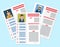 Career information leaflet flat vector concept