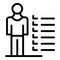 Career levels icon, outline style