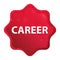 Career misty rose red starburst sticker button