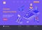 Career opportunities isometric landing page.
