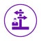 Career, opportunity, chance, move, path icon. Violet design