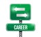 Career options road sign illustration design