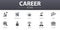 Career simple concept icons set