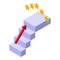 Career stairs icon isometric vector. Business climb progress