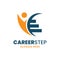 Career step logo template design