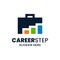 Career step logo template design