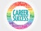 Career Success circle word cloud