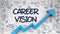 Career Vision Drawn on White Wall.