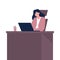 Career woman or Business Woman, Equality, Freedom, Civil Rights, Independence Concept. Flat design characters office workers sitti