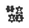 Careergrowth puzzle black icon