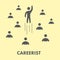 Careerist icon. Silhouette people. Vector symbol