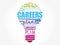 CAREERS word cloud light bulb, business concept